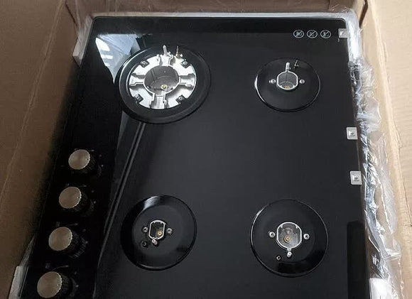 Gas Glass Cooktop 60cm Black - RnR Galore
