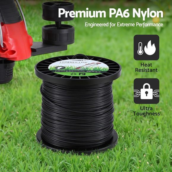 Giantz 100M Whipper Snipper Trimmer Line 2.4mm Star Nylon String Cord Black - RnR Galore