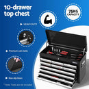 Giantz 15 Drawers Tool Chest Trolley Toolbox 2 - in - 1 Storage Black& Grey - RnR Galore