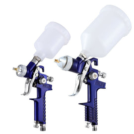 Giantz 2PC HVLP Spray Gun Paint Gun Gravity Feed 0.8mm 1.4,mm Nozzles Included - RnR Galore