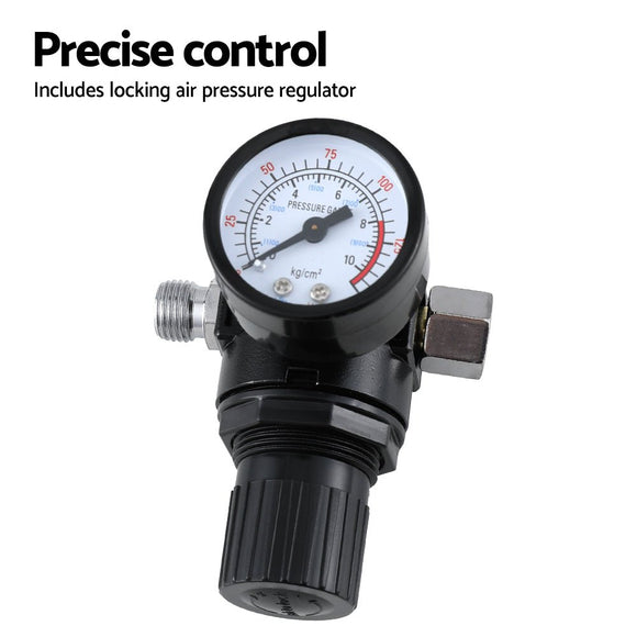 Giantz 2PC HVLP Spray Gun Paint Gun Gravity Feed 0.8mm 1.4,mm Nozzles Included - RnR Galore
