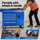 Giantz 6 Drawer Tool Chest Trolley Cabinet Cart Toolbox Storage Organiser Wheels - RnR Galore