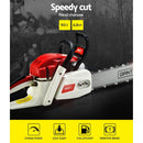 Giantz Chainsaw Petrol 92CC 24" Bar Commercial E - Start Pruning Chain Saw - RnR Galore
