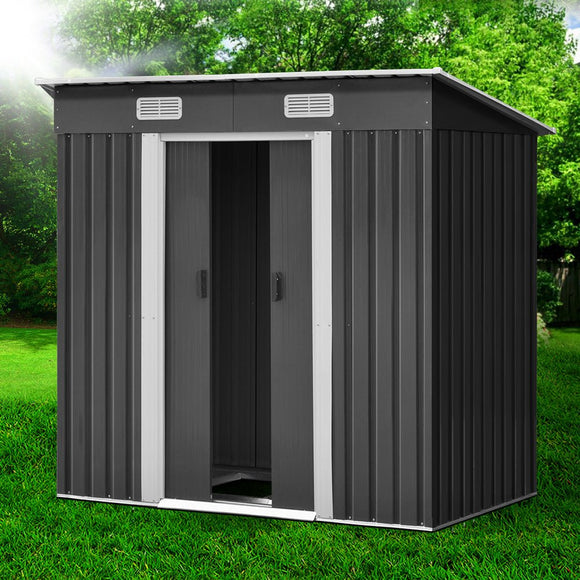 Giantz Garden Shed 1.94x1.21M w/Metal Base Sheds Outdoor Storage Tool Steel House Sliding Door - RnR Galore