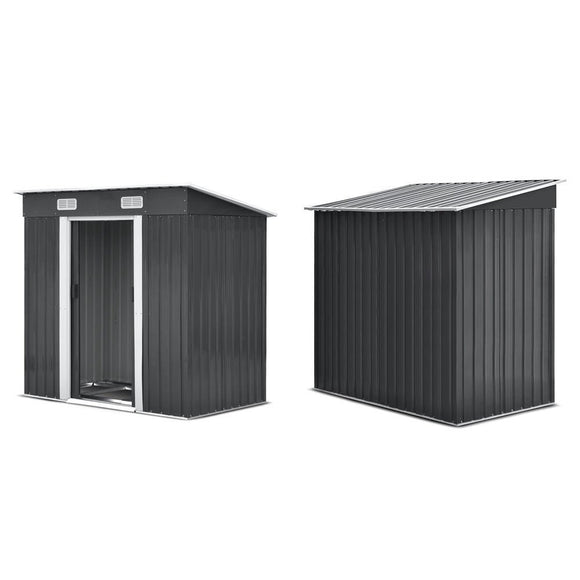 Giantz Garden Shed 1.94x1.21M w/Metal Base Sheds Outdoor Storage Tool Steel House Sliding Door - RnR Galore