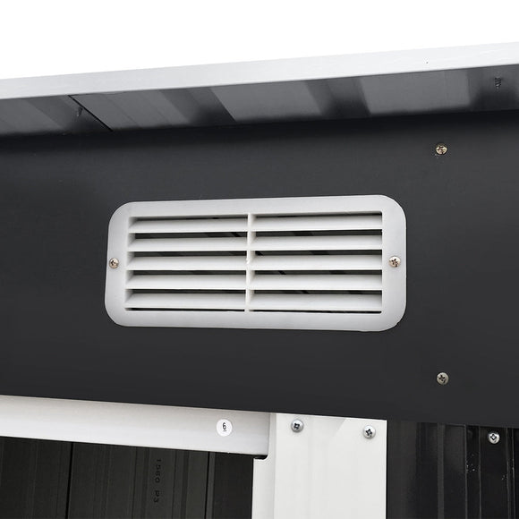 Giantz Garden Shed 2.38x1.31M w/Metal Base Sheds Outdoor Storage Tool Workshop Sliding Door - RnR Galore