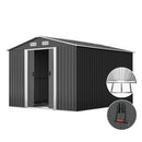 Giantz Garden Shed 2.6x3.9M w/Metal Base Sheds Outdoor Storage Workshop Tool Shelter Sliding Door - RnR Galore