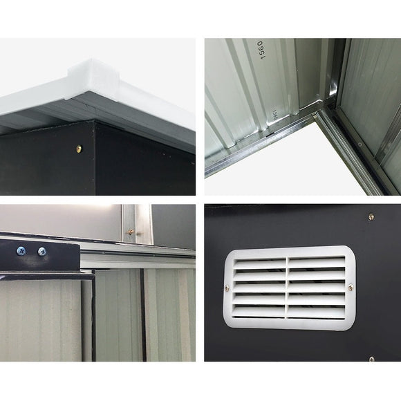 Giantz Garden Shed 2.6x3.9M w/Metal Base Sheds Outdoor Storage Workshop Tool Shelter Sliding Door - RnR Galore