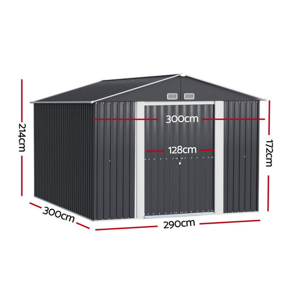 Giantz Garden Shed 3x3M Outdoor Storage Tool Workshop House Shelter - RnR Galore