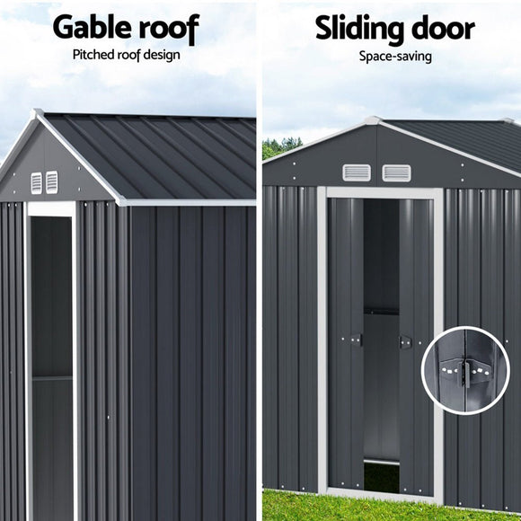 Giantz Garden Shed Outdoor Storage 2.15x1.3M Tool Workshop House Shelter Sliding Door - RnR Galore