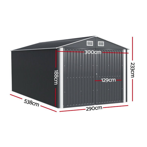 Giantz Garden Shed Sheds Outdoor Storage 3x5.38M Tool Workshop House Shelter - RnR Galore