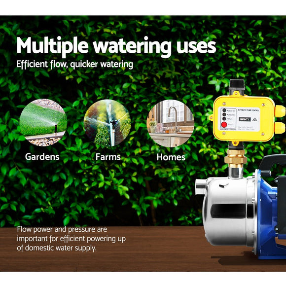 Giantz Garden Water Pump Jet High Pressure Controller Stage Irrigation 4600L/H - RnR Galore