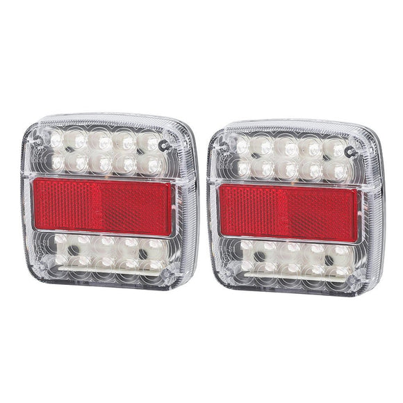 Giantz Pair 26 LED Tail Lights Stop Reverse Indicator 12V Ute Trailer Truck - RnR Galore