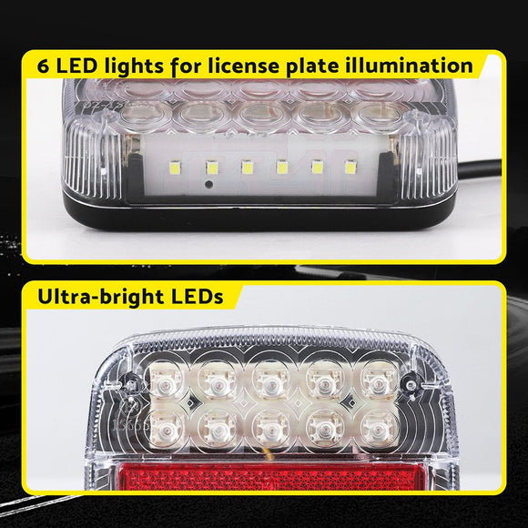 Giantz Pair 26 LED Tail Lights Stop Reverse Indicator 12V Ute Trailer Truck - RnR Galore