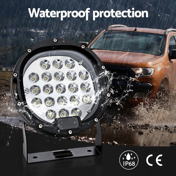 Giantz Pair LED Driving Lights 7 Inch Flood Spot Lights Car Truck SUV 12V 24V - RnR Galore