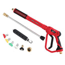 Giantz Pressure Washer Gun Short Trigger 4000PSI M22 - 14 1/4 Inch 5 Nozzles Red - RnR Galore