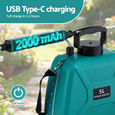 Giantz Weed Sprayer Garden Sprayer USB Charging Electric Shoulder Sprayer 5L - RnR Galore