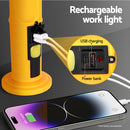 Giantz Work Light Rechargeable USB Cordless LED Lamp Hook Rotation Folding - RnR Galore