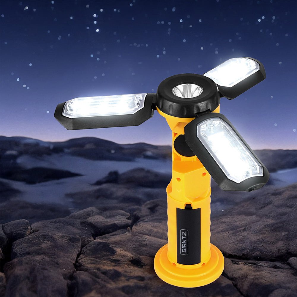 Led Work Light Rotation Giantz Work Light Rechargeable USB Cordless LED Lamp Hook Rotation ...