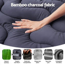 Giselle 5cm Mattress Topper Pillowtop toppers Bamboo Charcoal Double - RnR Galore