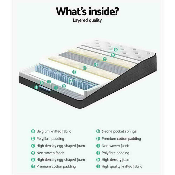 Giselle Bedding 34cm Mattress Euro Top King - RnR Galore