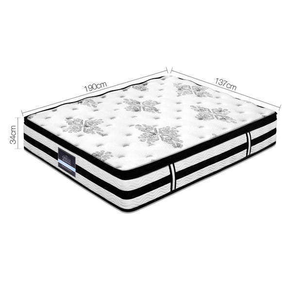 Giselle Bedding 34cm Mattress Euro Top Pocket Spring Double - RnR Galore
