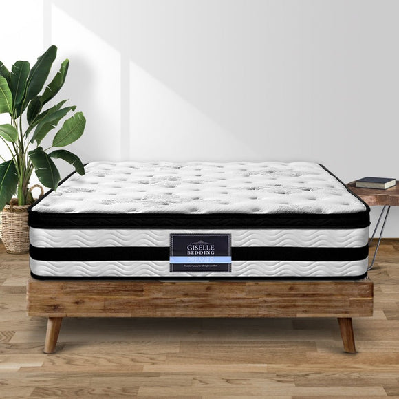 Giselle Bedding 34cm Mattress Euro Top Pocket Spring Double - RnR Galore