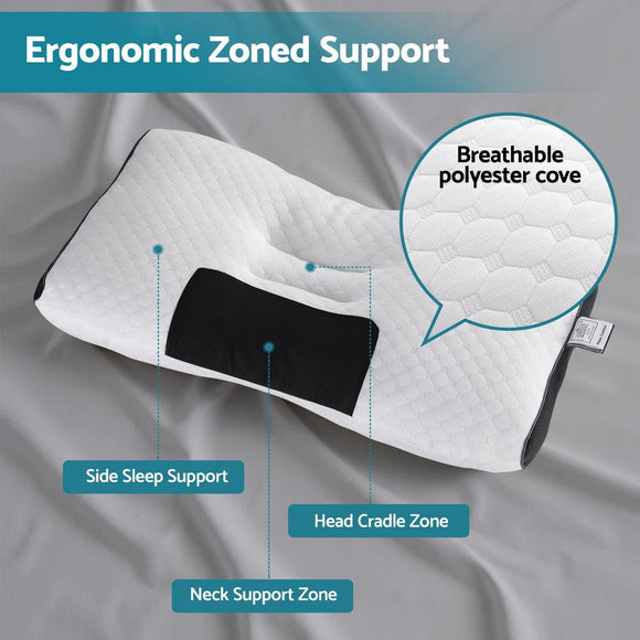 Giselle Bedding Contour Pillow Ergonomic Neck Pillow 48X73CM - RnR Galore