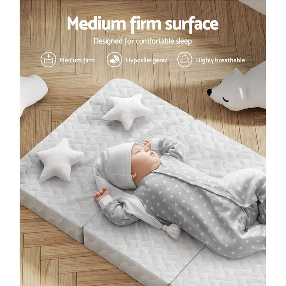 Giselle Bedding Foldable Mattress Folding Foam Cot Bed White - RnR Galore