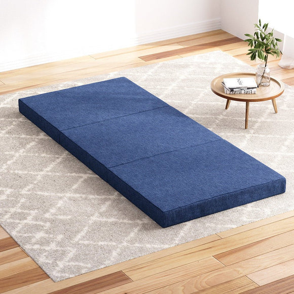 Giselle Bedding Foldable Mattress Folding Foam Single Blue - RnR Galore