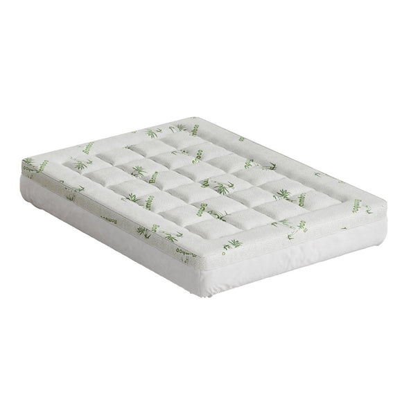 Giselle Bedding Mattress Topper Pillowtop Bamboo 7.5cm Double - RnR Galore