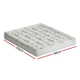 Giselle Bedding Mattress Topper Pillowtop Bamboo 7.5cm King - RnR Galore