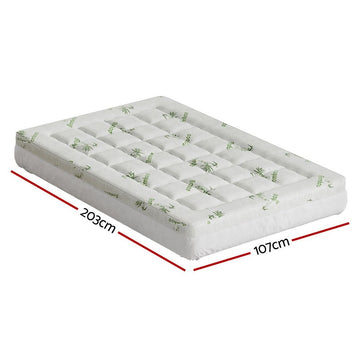 Giselle Bedding Mattress Topper Pillowtop Bamboo 7.5cm King Single - RnR Galore