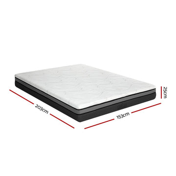 Giselle Bedding Memory Foam Mattress Bed Cool Gel Non Spring 25cm Queen - RnR Galore