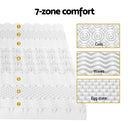 Giselle Bedding Memory Foam Mattress Topper 7 - Zone Airflow Pad 8cm King White - RnR Galore
