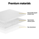 Giselle Bedding Memory Foam Mattress Topper 7 - Zone Airflow Pad 8cm Single White - RnR Galore