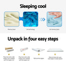 Giselle Bedding Memory Foam Mattress Topper Cool Gel Bed Mat Bamboo 10cm Single - RnR Galore