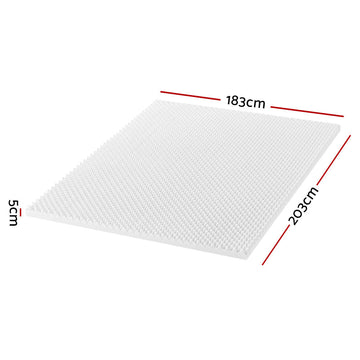 Giselle Bedding Memory Foam Mattress Topper Egg Crate 5cm King - RnR Galore