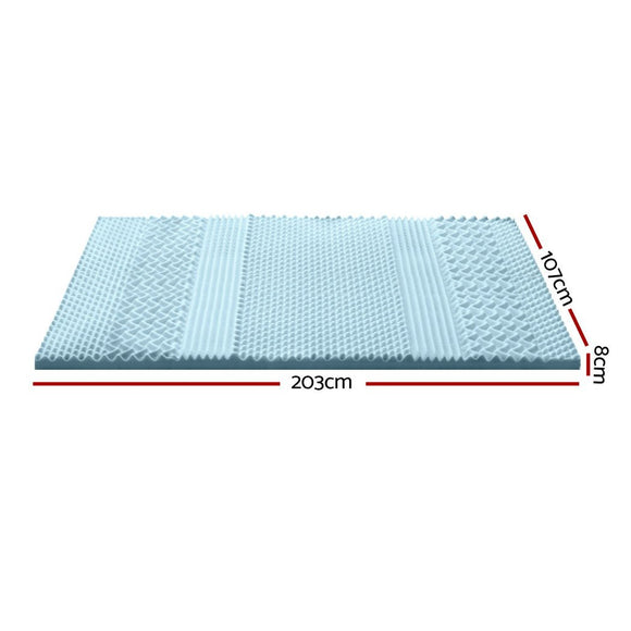 Giselle Memory Foam Mattress Topper 7 - Zone 8cm King Single - RnR Galore