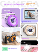 Glitter Sand Design 64MP HD Digital Camera with LED Fill Light & Auto Focus(white) - RnR Galore