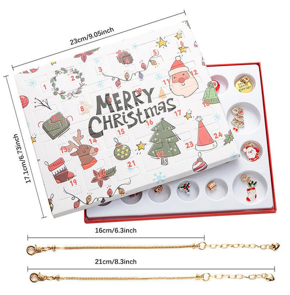 Golden 24 - Day DIY Christmas Advent Calendar Jewelry Ki - RnR Galore