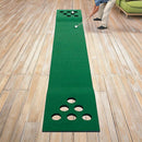 Golf Beer Pong Game Toy Set Green Golf Putting Matt with 2 Putters, 6 Balls - RnR Galore