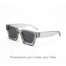 Gray frame gray sheet Classic Square Frame Sunglasses - Unisex UV400 Protection, Lightweight & Face - Slimming Design - High Definition Vision Eyewear - RnR Galore