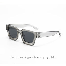 Gray frame gray sheet Classic Square Frame Sunglasses - Unisex UV400 Protection, Lightweight & Face - Slimming Design - High Definition Vision Eyewear - RnR Galore
