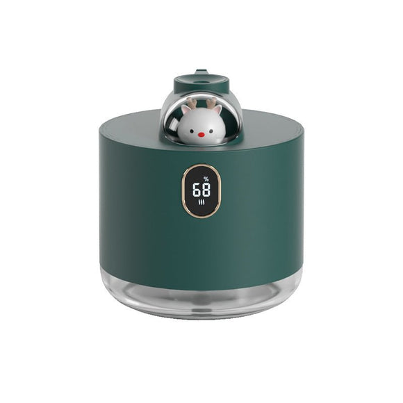 Green Adorable Space Capsule Humidifier - Portable USB Cool Mist Maker with LED Display & Ambient Night Light - RnR Galore