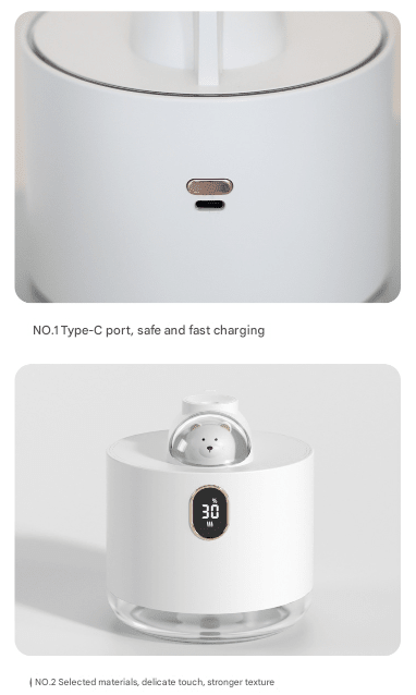 Green Adorable Space Capsule Humidifier - Portable USB Cool Mist Maker with LED Display & Ambient Night Light - RnR Galore