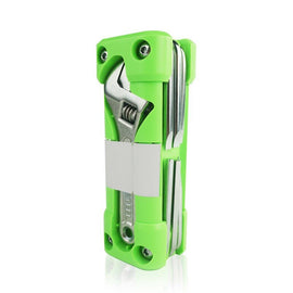 Green Compact 16 - in - 1 Bicycle & Motorcycle Repair Multi - Tool with Adjustable Wrench & Socket Set - RnR Galore