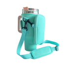 Green Crossbody Tumbler Carrier with Detachable Wallet Pouch and Adjustable Strap - RnR Galore