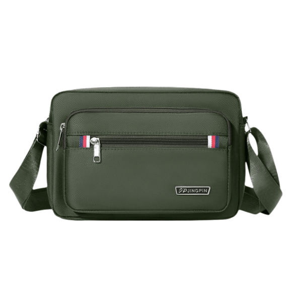 Green Dual - Style Men's Oxford Cloth Crossbody Bag Bundle - Oxford Cloth Business Shoulder Bag, Multi - Functional Large Capacity, Fits 8 - inch Tablet - RnR Galore