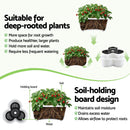 Green Fingers 5 Tier Vertical Garden Planter, Stackable Planters with Wheels, White, Garden Bed, Garden Tower Indoor Outdoor, Auto Drainage System, for Strawberries, Herbs, Flowers, Vegetables - RnR Galore